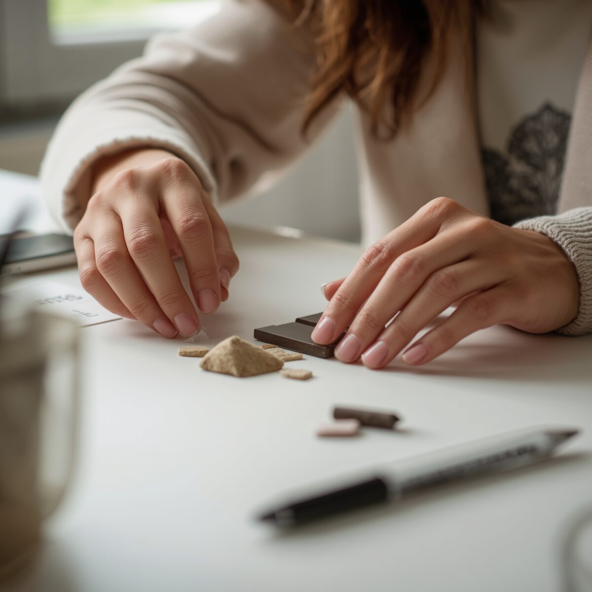 ocd-treatment-olympia-wa Person carefully organizing objects — OCD treatment in Olympia WA at Healthy Minds Psychiatry