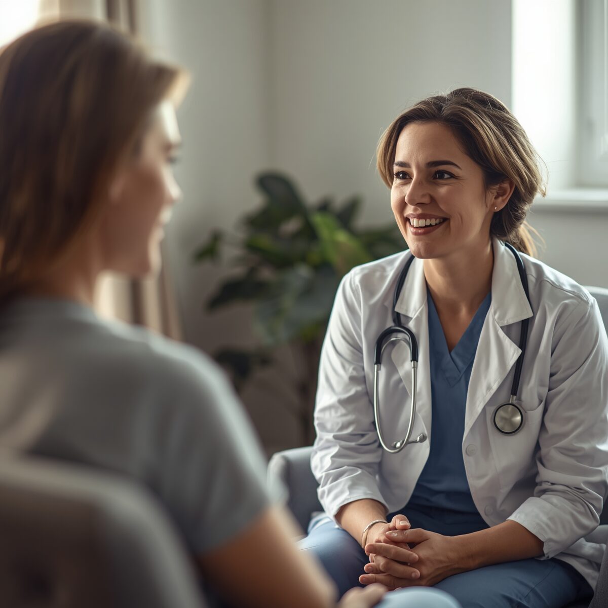 Compassionate psychiatric provider consulting with a patient — PTSD treatment in Olympia WA at Healthy Minds Psychiatry